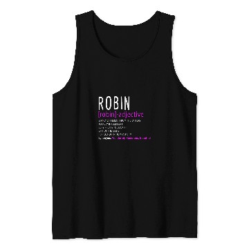 Discover Womens Personalized Name Description Robin Tank Tops