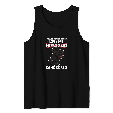 Discover I love my husband Cane Corso Tank Tops