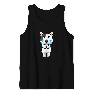 Discover Miniature Bull Terrier Dog Sad Crying Tank Tops