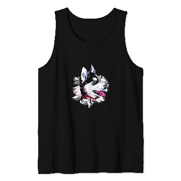 Discover Husky Head Starry Sky Tank Tops