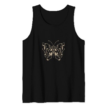 Discover Optical Illusion Butterfly Skull Tank Tops