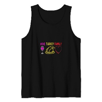 Discover WTF Wines Turkey Family Funny Christmas Thanksgiving Gift Tee 21 Tank Tops