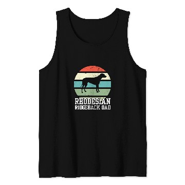 Discover Rhodesian Ridgeback Dad I Retro Rhodesian Ridgeback Tank Tops