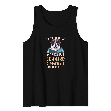 Discover Saint Bernard Reading Outfit Saint Bernard Mom Tank Tops