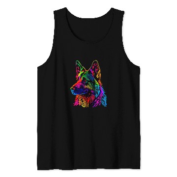 Discover Rainbow German Shepherd Designer Tank Tops