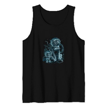 Discover Sad Astronaut Dogs Tank Tops