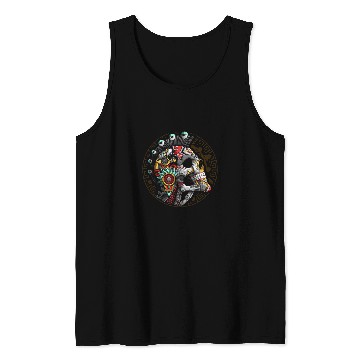 Discover Skull Native American Indian Warrior USA Tee Tank Tops