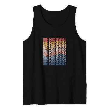 Discover Mini Labradoodle Groovy Retro Tank Tops