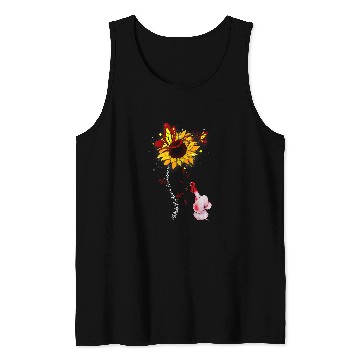 Discover Multiple Myeloma Awareness Sunflower Elephant Men Womens Tank Tops