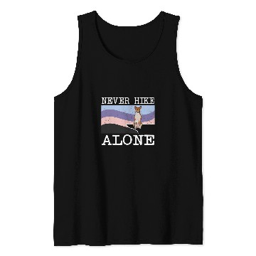 Discover Never Hike Alone Basenji Dog Hiking Tank Tops