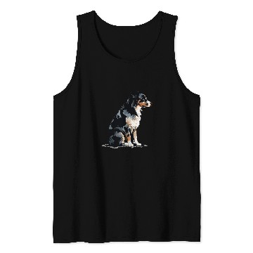 Discover Pawsome Pals Australian Shepherd Silhouette Tank Tops