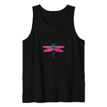 Discover Retro Neon Dragonfly Spirit Animal Tank Tops