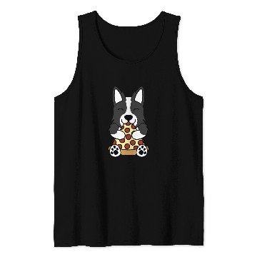 Discover Pizza Border Collie Dog Tank Tops