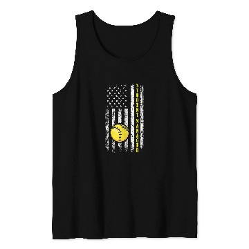 Discover Student Manager American Flag School Softball Team Tank Tops