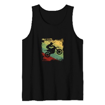 Discover Retro Off Road Motorcycle Motocross Racing Gift Tank Tops