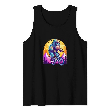 Discover Sasquatch Mountain Biker MTB Biking 1 Tank Tops