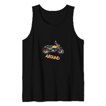 Discover Monkey Around 2Motorcycle Scooter Tank Tops