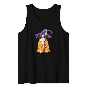 Discover Saint Bernard Wizard Funny Dog Magic Tank Tops