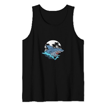 Discover Shark Rage Face Aquatic Biologist Tank Tops