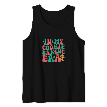 Discover In My Cookie Baking Era Groovy Funny Christmas Baker Tank Tops