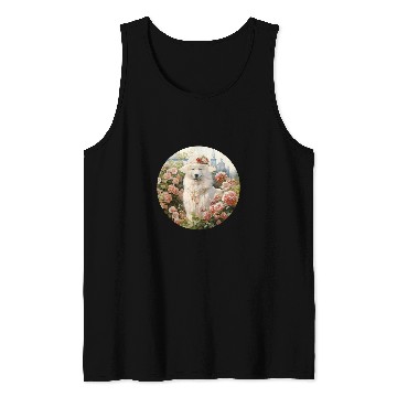 Discover Samoyed English Lady Funny Dog Victorian Tank Tops