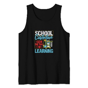Discover School Custodian Clear Trail Learning 2Janitor Appreciation 21 Tank Tops