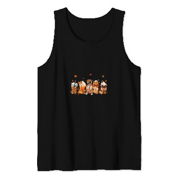 Discover Pitbull Coffee Drink Pumpkin Spice Latte Autumn Fall Vibes Tank Tops
