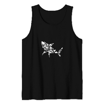 Discover Shark Silhouette Sharks Lover Marine Biologist Tank Tops