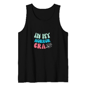 Discover In My Horror Era Thriller Book Author Reader Scary Tank Tops