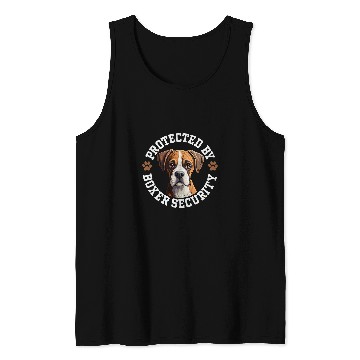 Discover Protected by Boxer Security Boxer Dog Tank Tops