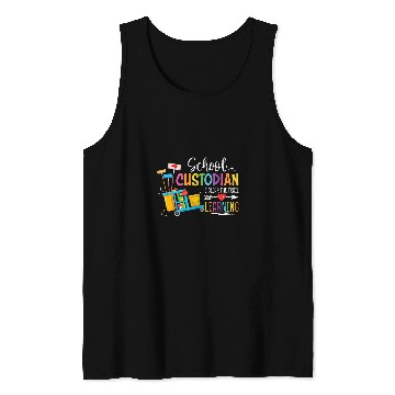 Discover School Custodian Clear Trail Learning School Janitor Women Tank Tops