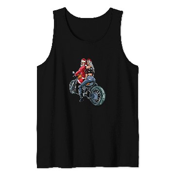 Discover Santa And Mrs Claus Motorcycle Gift Christmas Biker 21 Tank Tops