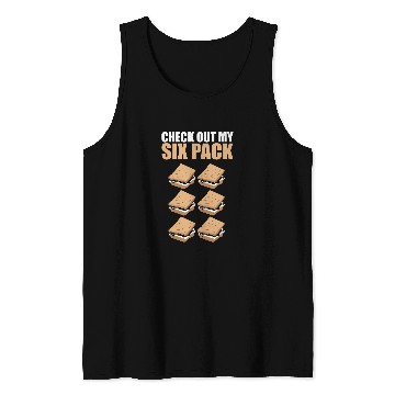 Discover Smore Enthusiast Campfire Marshmallow Check Out My Six Pack Tank Tops