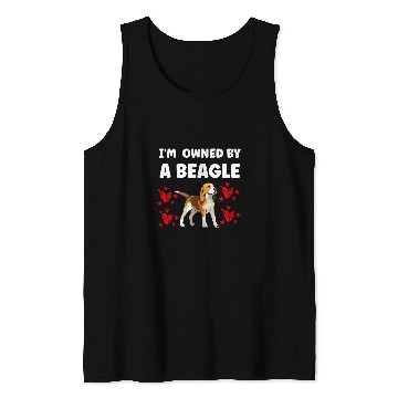 Discover I am owned by a beagle Tank Tops
