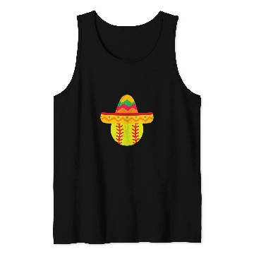 Discover Sombrero Softball Cinco De Mayo Softball Player Tank Tops