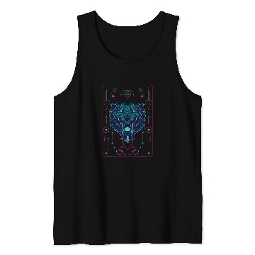 Discover Native American geometric animal sabertooth tiger Tank Tops