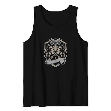 Discover Pit Bull Terrier Dog Wearing A Bandana Tank Tops