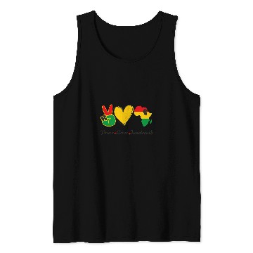 Discover Juneteenth Day 1865 Peace Love Juneteenth Tank Tops