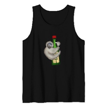 Discover Sloth Climbing Soju Bottle Tank Tops