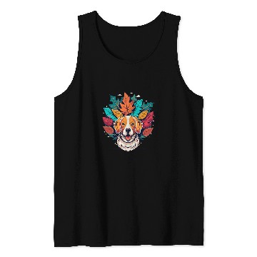 Discover Hello Fall Autumn Leaf Funny Beagle Dog lovers Tank Tops