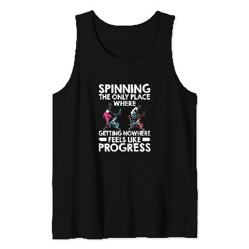 Discover Indoor Cycling Fitness Exercise Spin Cycle Biker Spin Class Tank Tops
