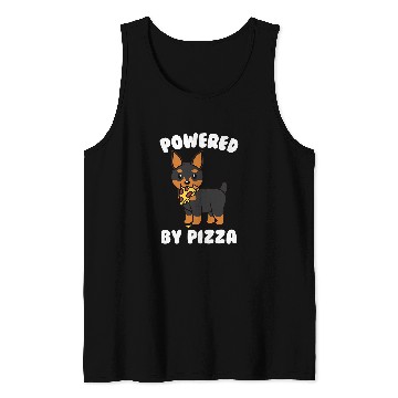 Discover Powered By Pizza Miniature Pinscher Dog Tank Tops