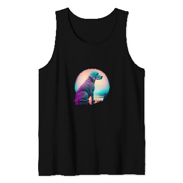 Discover Weimaraner Japanese Retro Synthwave Tank Tops