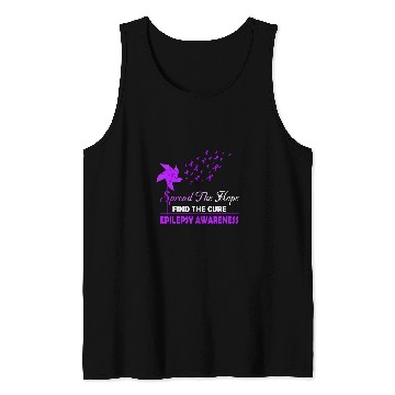 Discover SPREAD THE HOPE FIND THE CURE EPILEPSY AWARENESS Tank Tops