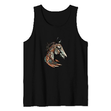 Discover Native American Horse Totem Tank Tops