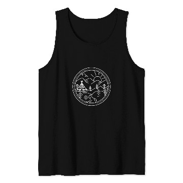 Discover Indigenous Art Tipi Mountains Forest Southwest Tank Tops