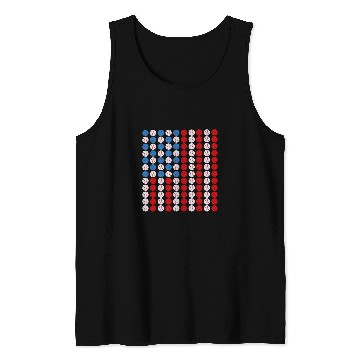 Discover Baseball USA Flag American Flag 1 Tank Tops