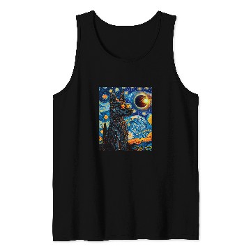 Discover Total Solar Eclipse Blue Heeler Dog Tank Tops