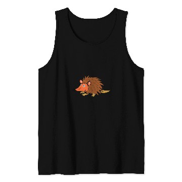 Discover Smileteesanima Funny Hedgehog Primitive Art Tank Tops