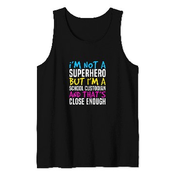 Discover School Custodian Superhero Janitor 22 Tank Tops